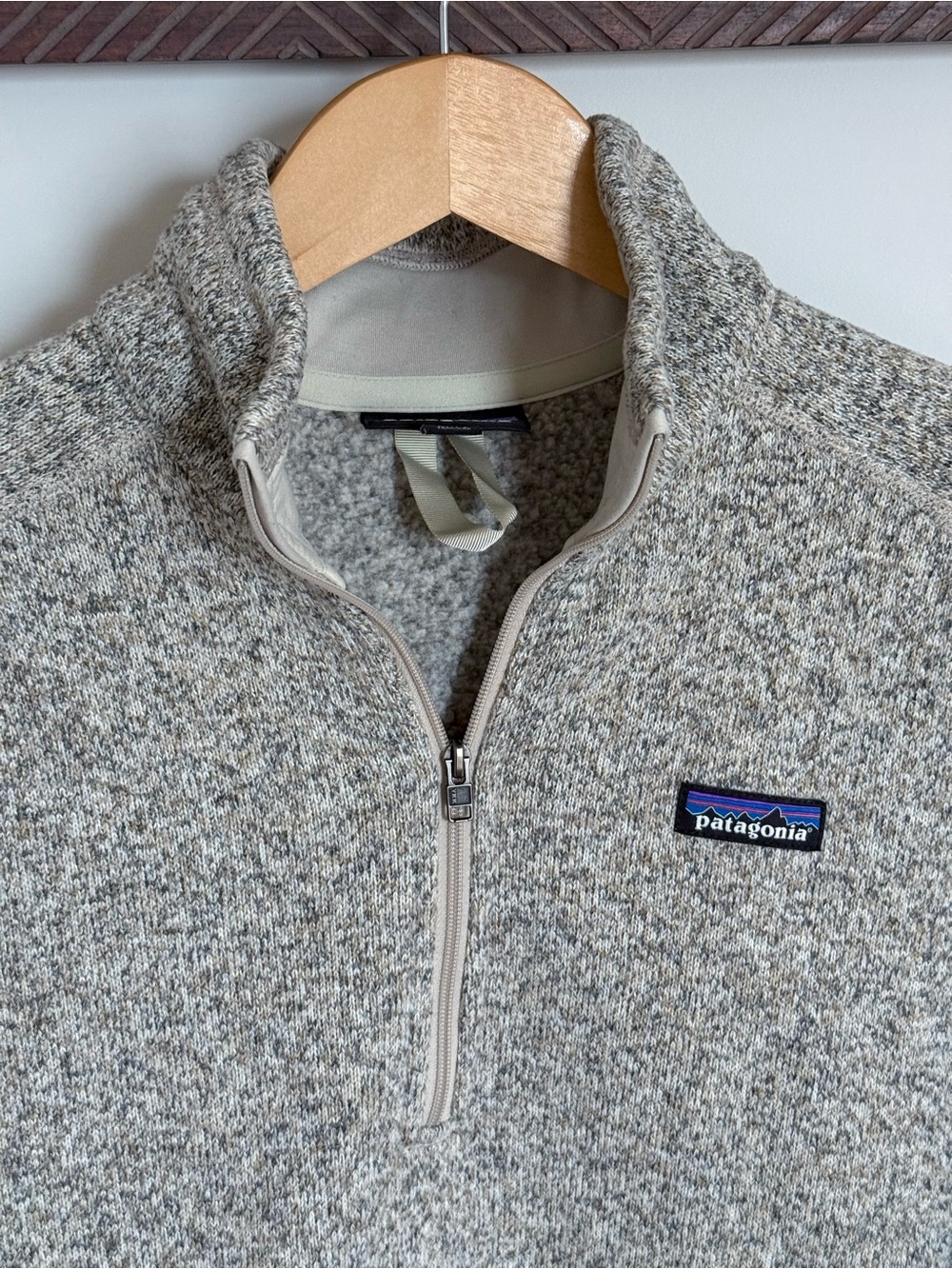 Patagonia Women’s Better Sweater 1/4 Zip Fleece Pullover Birch White Medium - Picture 5 of 14